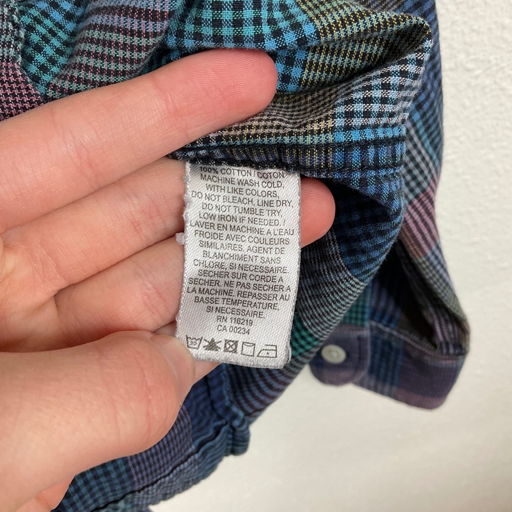 Steven Alan Plaid Long Sleeve Button‎ Down Shirt Size Xsmall - Picture 4 of 4